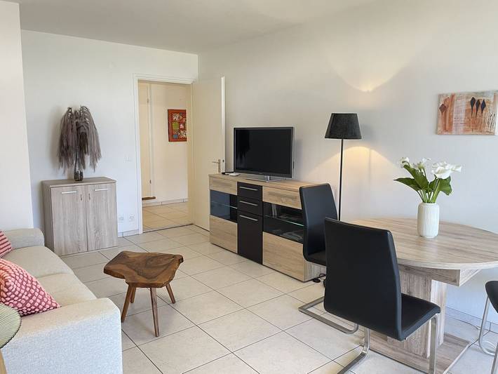 Ganze Wohnung, Stilvolles Appartement mit grosser, überdachter Terrasse und Weitblick auf den See in Brione sopra Minusio, Tessiner Alpen