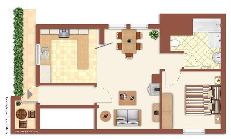 Ferienwohnung für 3 Personen, mit Terrasse in Diedrichshagen - 2