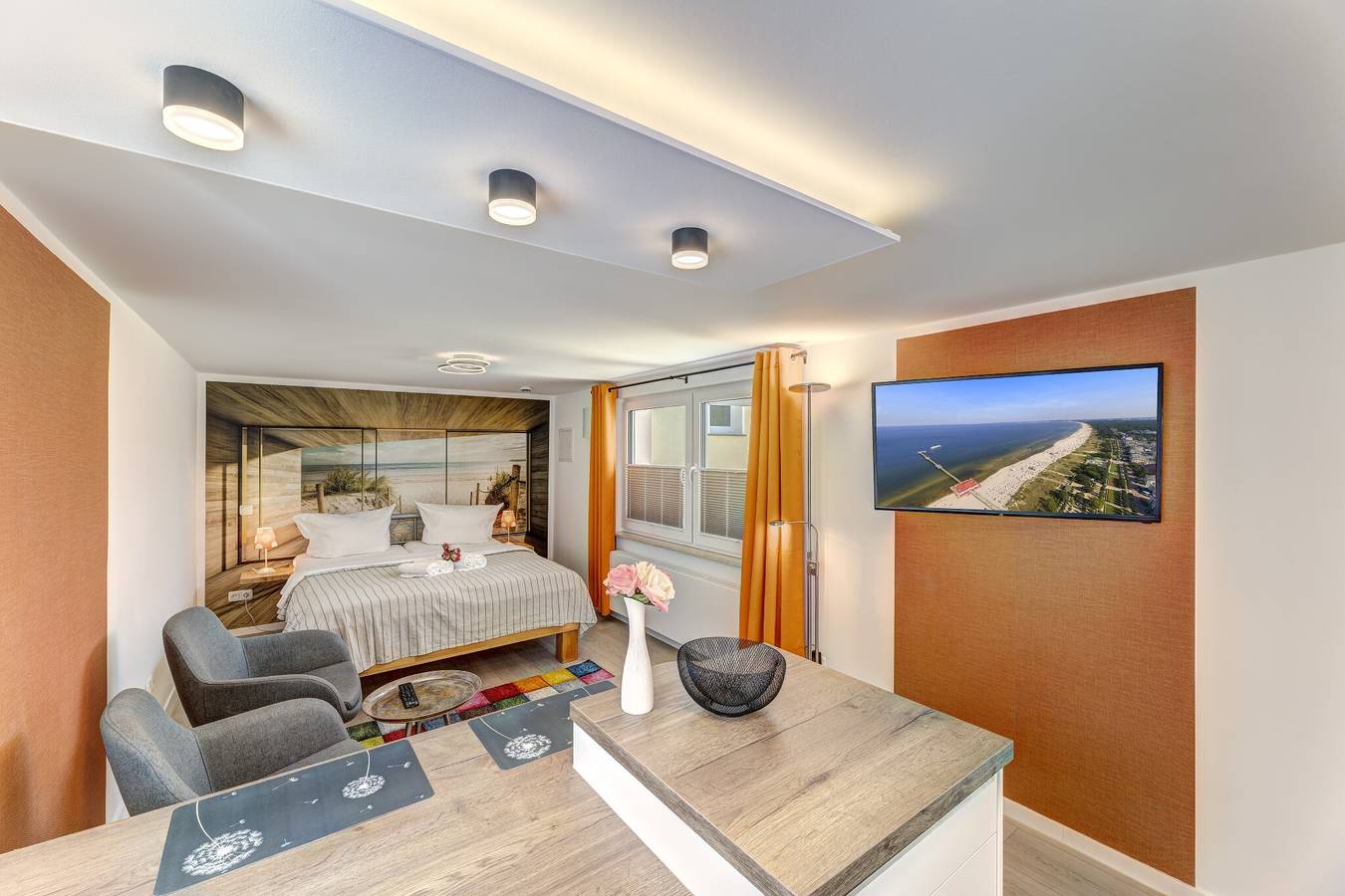 Appartement entier, Appartement 'Studio Ahlbeck 2' avec terrasse privée et Wi-Fi in Drei Kaiserbäder, Heringsdorf