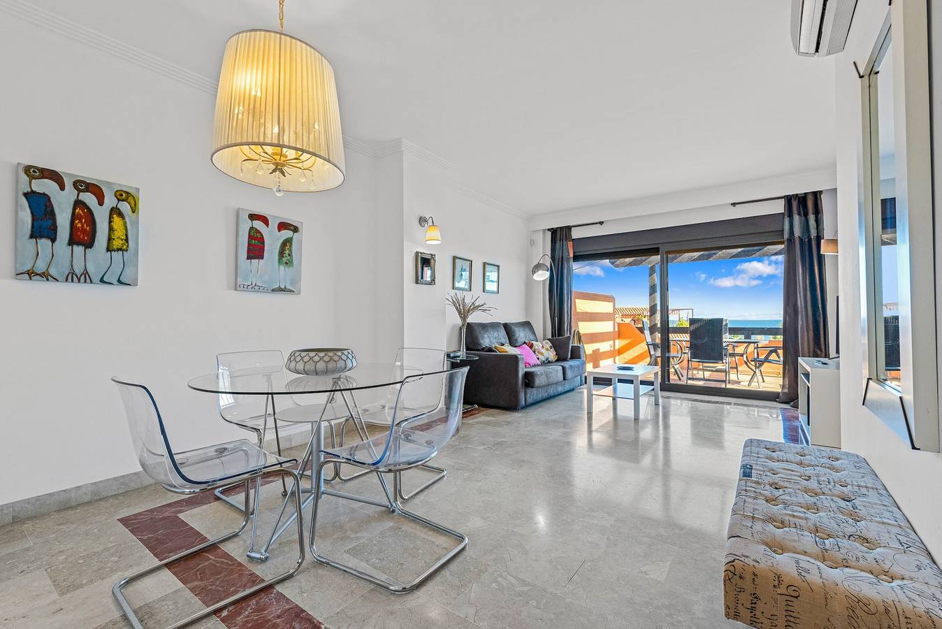 Hel leilighet, Apartment 'Ático De Lujo Con Vistas Al Mar' with Sea View, Wi-Fi and Air Conditioning in Albayt Costa Galera Country Club, Estepona