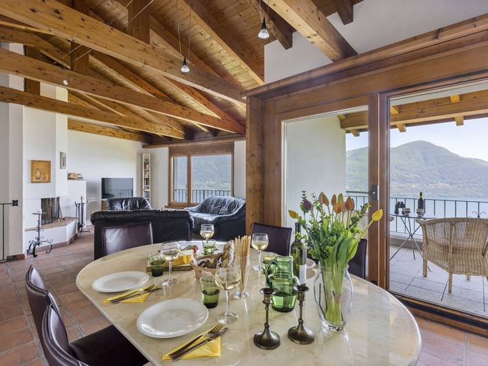 Ferienhaus für 4 Personen, mit Balkon und Seeblick sowie Garten in Brissago - 2