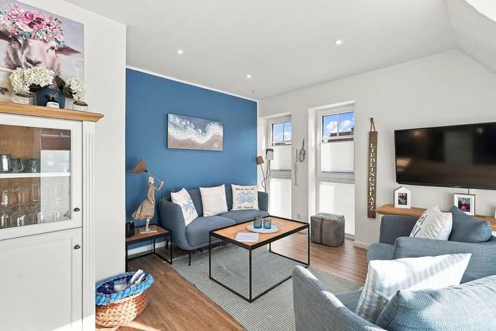 Ferienwohnung für 4 Personen, mit Balkon und Ausblick in Krummhörn