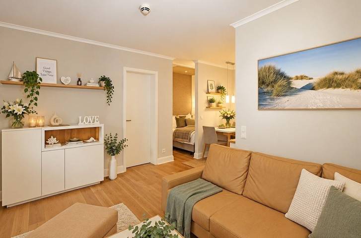 Bungalow für 2 Personen, mit Balkon und Garten