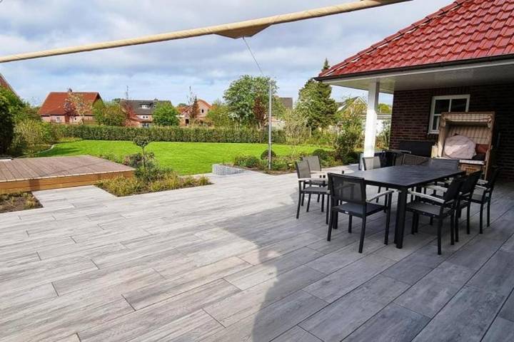 Ferienhaus für 8 Personen, mit Balkon und Terrasse sowie Garten und Sauna auf Borkum