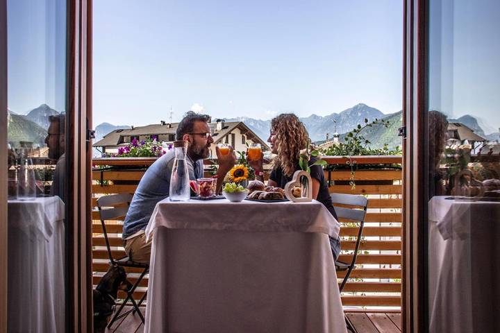 Location de vacances pour 2 personnes, avec terrasse et vue à San Lorenzo in Banale