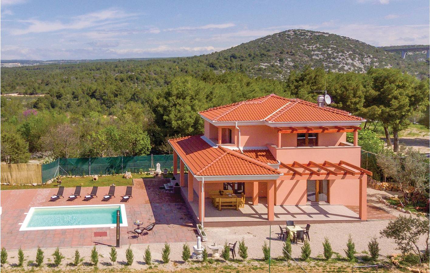 Holiday home for 9 people with terrace in Bilice, Šibenik-Knin