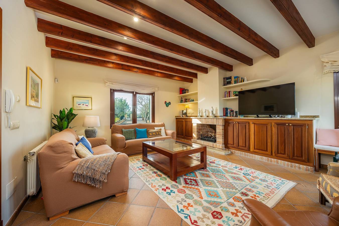 Ferienhaus 'El Olivar' mit Bergblick, Wlan und Klimaanlage in Selva, Mallorca Inselmitte