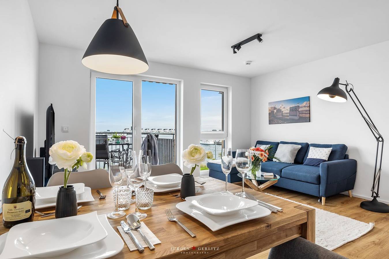 Ganze Wohnung, Seeräubernest - Balkon, Hafenblick, 1. Stock, 1. Reihe am Wasser, Duschbad in Olpenitz, Kappeln