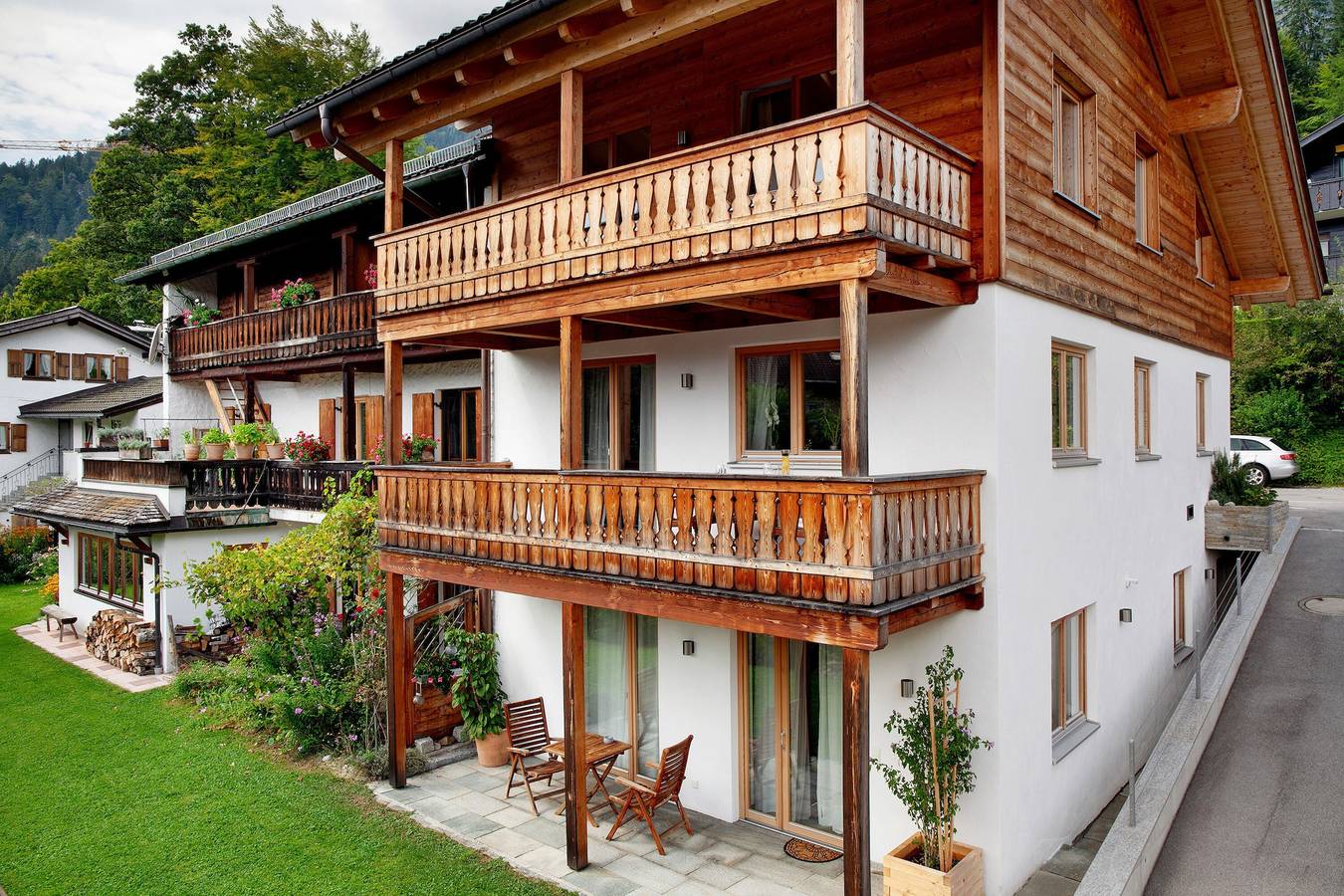 Geheel appartement, Appartement 'Ferienwohnung Pflegersee' met uitzicht op de bergen, eigen terras en Wi-Fi in Garmisch-Partenkirchen, Beierse Alpen