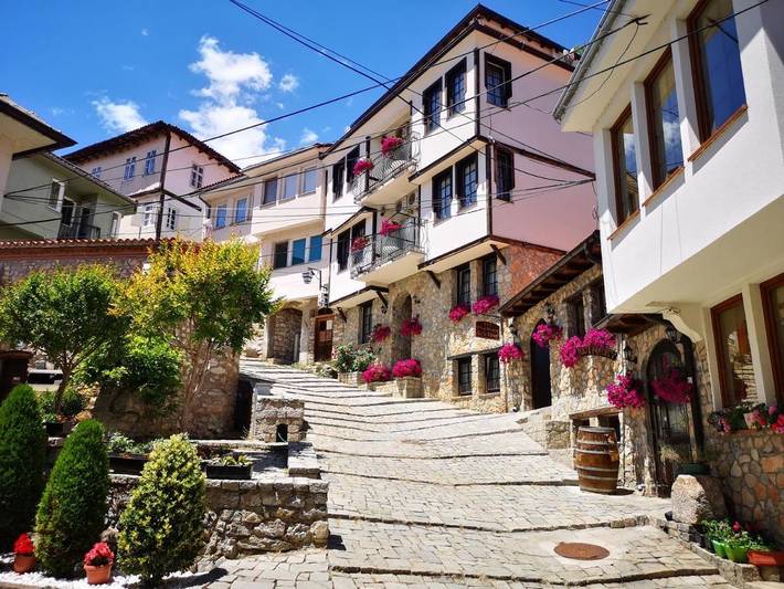 Dom gościnny dla 2 osób, z Balkon i Widok oraz Widok na jezioro w Macedonia Północna
