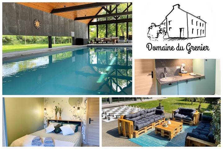 Gîte pour 2 personnes, avec Jacuzzi et Terrasse ainsi que Jardin et Piscine à Yffiniac
