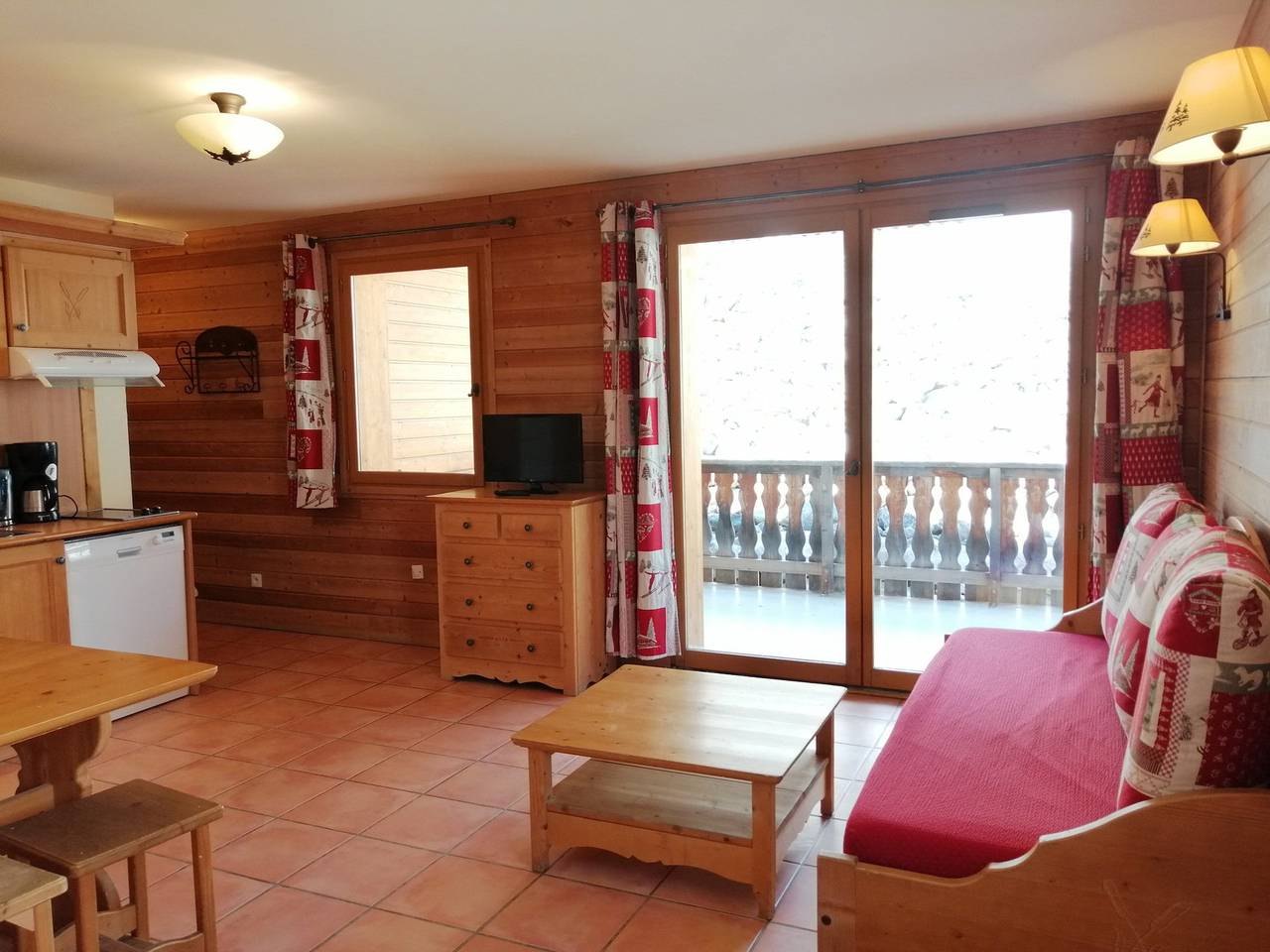 Studio entier, Grand studio montagne 4 personnes avec balcon à Pra Loup in Pra-Loup (station de ski), Pra-Loup