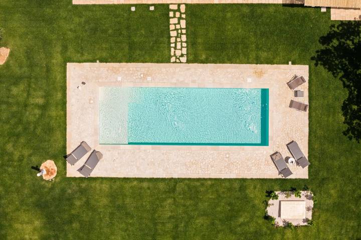 Holiday Home 'Panoramic Trullo Tramonto with Pool' with Private Pool, Wi-Fi and Air Conditioning in San Michele Salentino, Salento