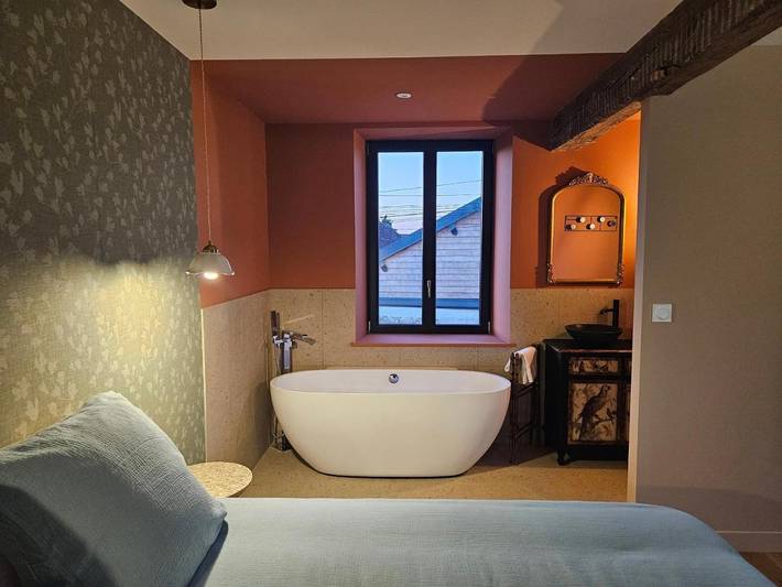 Chambre d’hôte pour 2 personnes, avec terrasse ainsi que vue et jardin à Maisons-lès-Chaource