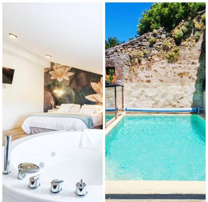 Casa rural para 2 personas, con piscina además de jacuzzi y jardín en Provincia de Guadalajara