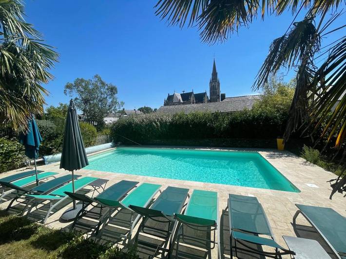 Location de vacances pour 4 personnes, avec vue ainsi que piscine et jardin, animaux acceptés à Missillac - 2