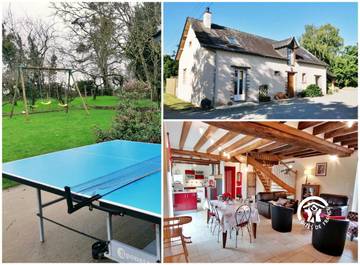 Gîte pour 8 personnes, avec jardin et piscine à Marigné-Peuton