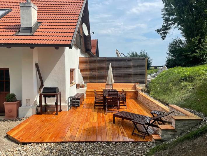 Chalet 'Notschkerl' mit privater Terrasse, privatem Garten und Wlan in Kirchstetten (Wienerwald), Traisental