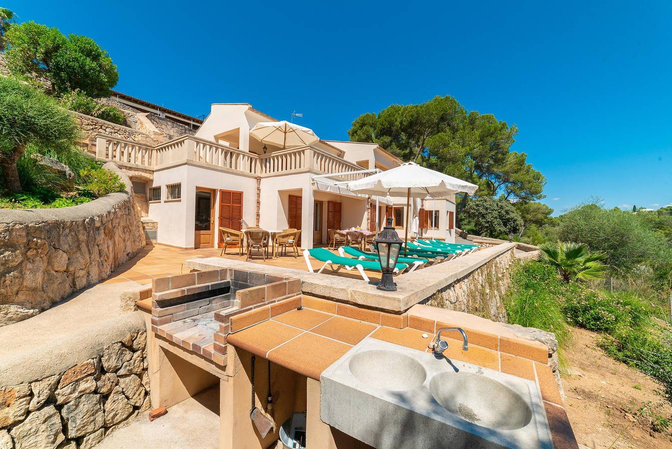 Ferienhaus 'Sa Trona' mit Meerblick, privater Terrasse und Wlan in Cala Santanyí, Santanyí