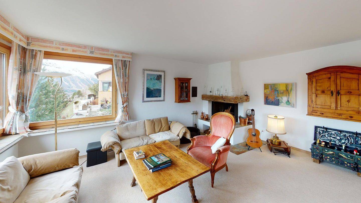 Ganze Wohnung, Ferienwohnung für 6 Personen mit Ausblick in Pontresina, Sankt Moritz