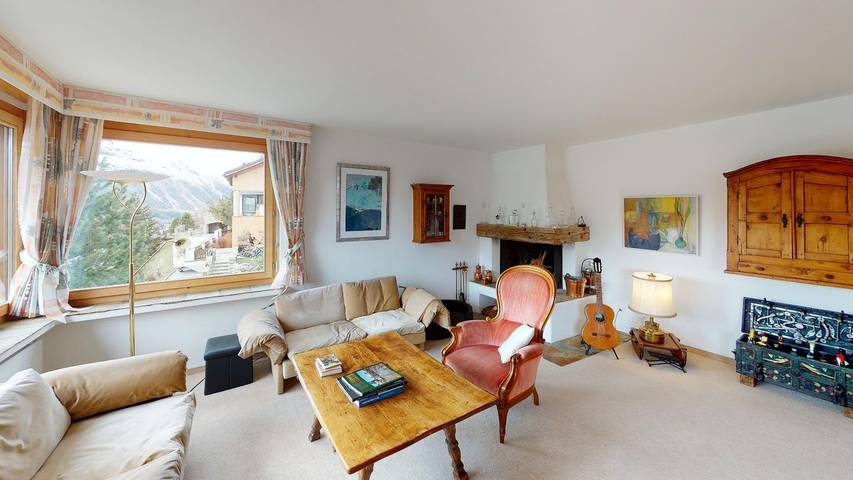 Ferienwohnung für 6 Personen, mit Balkon und Terrasse sowie Ausblick in Pontresina - 2