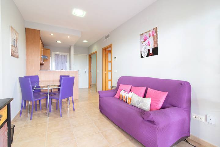 Ganze Wohnung, Global Vacacional: Apartamento con terraza y piscina en la playa de Canet in Canet d'En Berenguer, Costa de Valencia