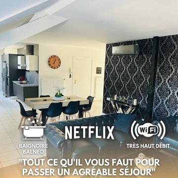 Gîte pour 4 personnes, avec balcon et jacuzzi à Hagondange