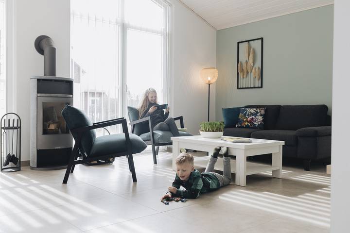 Ferienhaus für 5 Personen, mit Whirlpool und Terrasse sowie Garten und Sauna