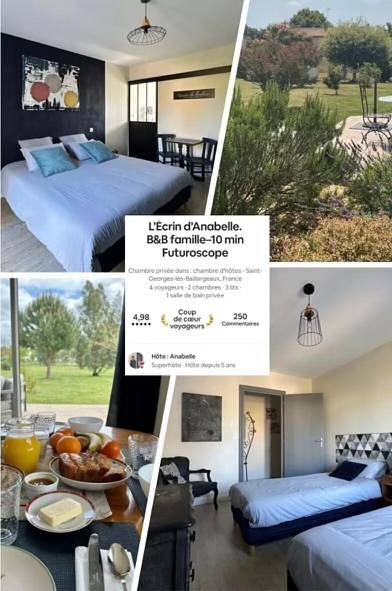 Chambre d’hôte pour 4 personnes, avec jardin à Saint-Georges-lès-Baillargeaux