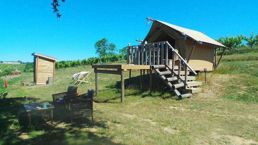 Tente pour 2 personnes, avec jacuzzi ainsi que jardin et terrasse en Gironde - 3