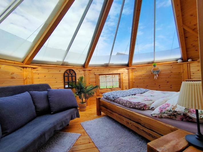 Ferienhaus für 2 Personen, mit Garten und Sauna sowie Ausblick in Milower Land