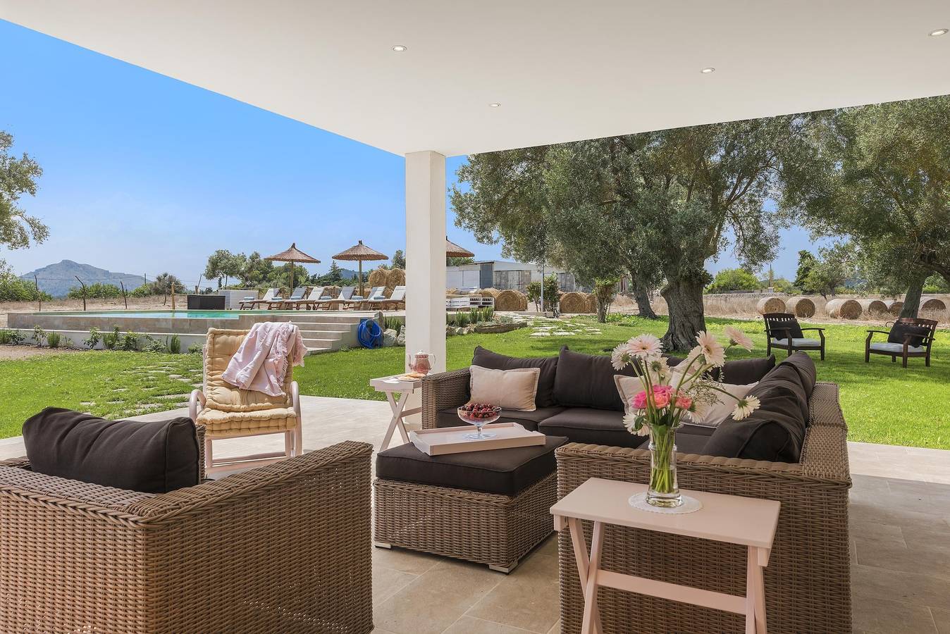 Casa de vacaciones "Morell" con vistas al mar y a la montaña, piscina, aire acondicionado y jardín in Pollença, Mallorca Norte