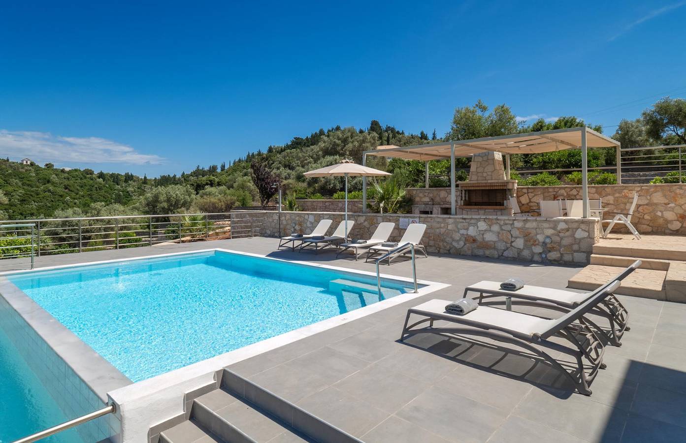 Stylish Contemporary Villa with Sea Views near Vathy Tavernas in Katomeri, Meganisi