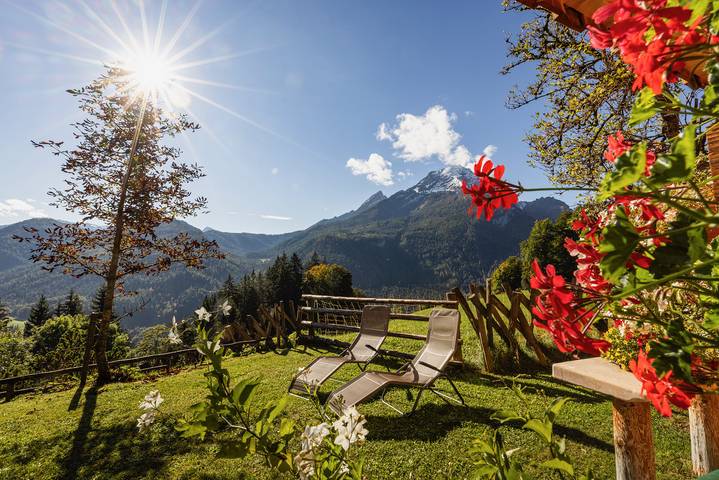 Ganze Ferienwohnung, Ferienwohnungen Gerstreitlehen - Ferienwohnung Nr. 1, 1-2 Personen, 26 qm, Balkon mit Panoramabergblick, W-Lan in Ramsau bei Berchtesgaden, Berchtesgadener Alpen