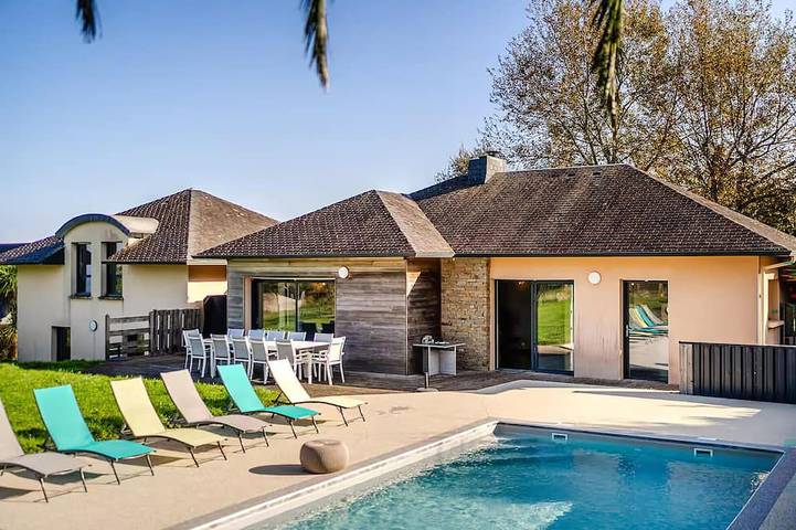 Maison de vacances pour 15 personnes, avec jardin, animaux acceptés