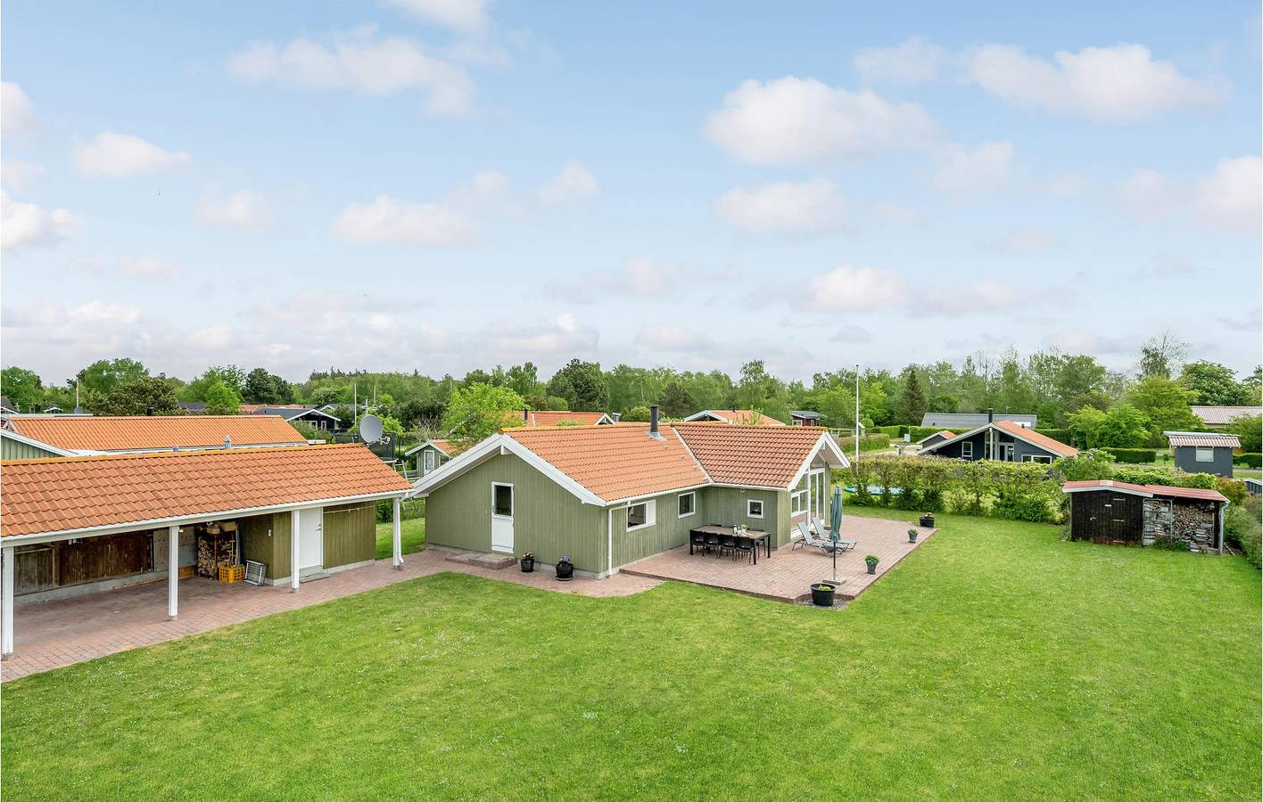 Vacation house for 8 people with yard in Slagelse Region