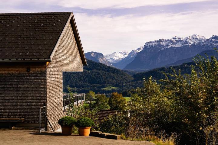 Ferienwohnung für 2 Personen, mit Garten und Sauna sowie Ausblick in Schwarzenberg