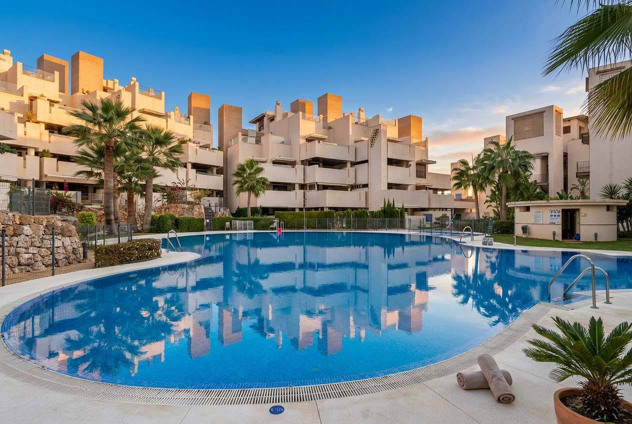 Apartamento entero, Apartamento de vacaciones para 4 personas con piscina in Reinoso, Estepona