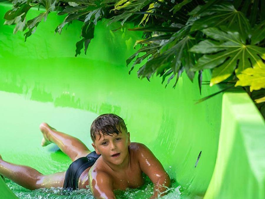 Village Tropical Sen-Yan - Mobilheim 6 personen - Aqua Espace 2 Schlafzimmer 4/6 Personen Halbüberdachte Terrasse in Mézos, Côte d’Argent