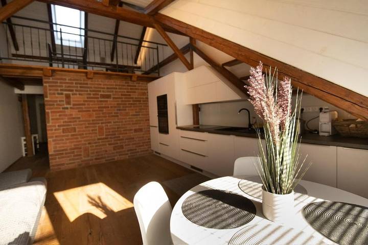 Apartament wakacyjny dla 3 osób, z ogród i widok oraz widok na jezioro w Ołomuniec