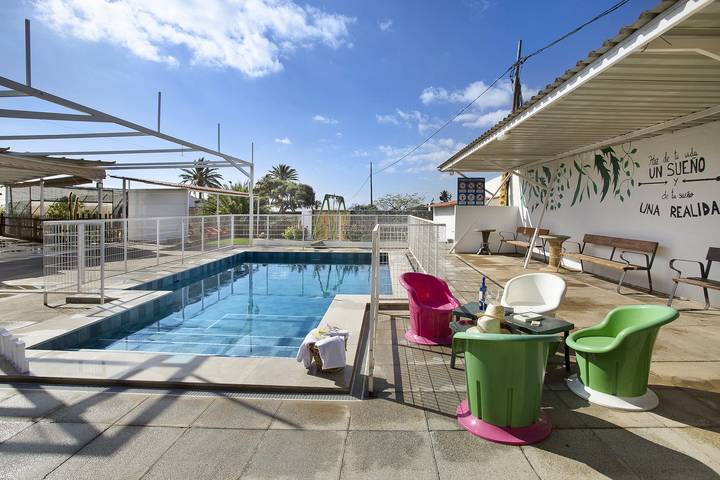 Casa de vacaciones "Rural Jovial" con vistas a la montaña, piscina privada y Wi-Fi in Las Mejías, Ingenio