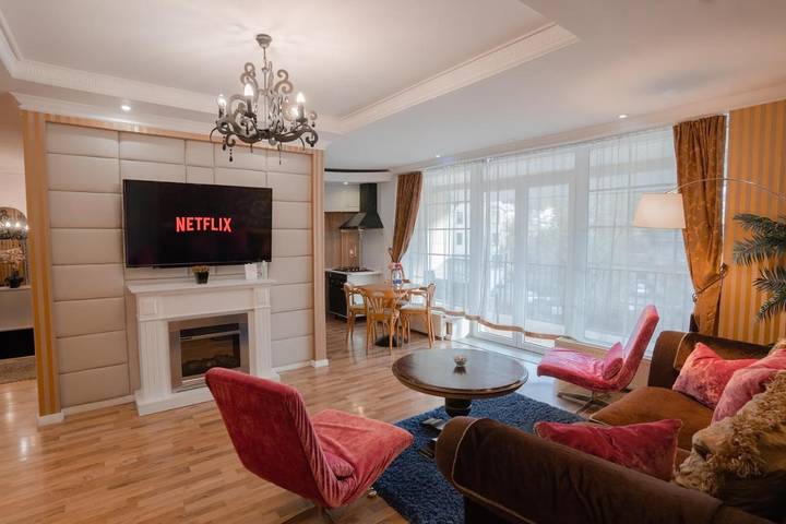Apartament wakacyjny dla 3 osób, z Balkon i Taras w Kowno