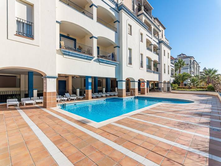Apartamento para 6 personas, con piscina y balcón, Familias con niños en Punta del Moral