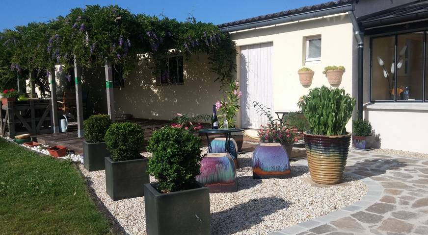 Chambre d’hôte pour 2 personnes, avec jardin, animaux acceptés