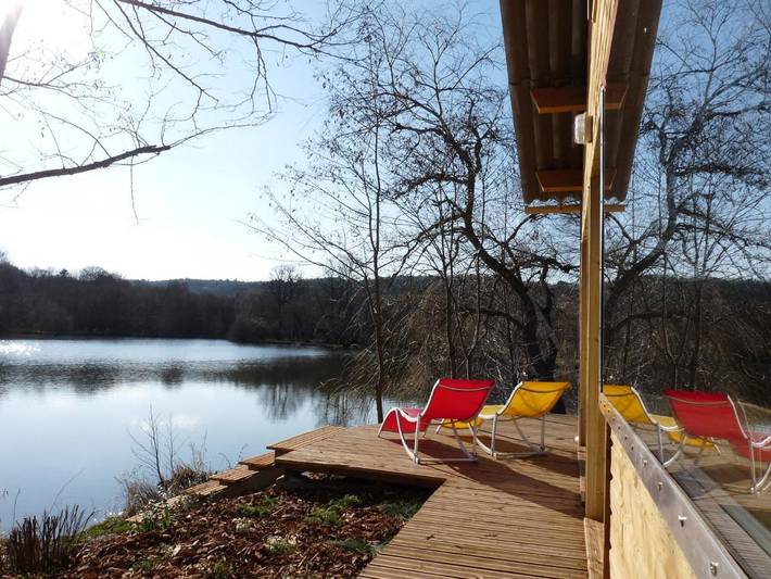Chalet pour 6 personnes, avec Terrasse et Sauna ainsi que Vue sur le lac et Vue
