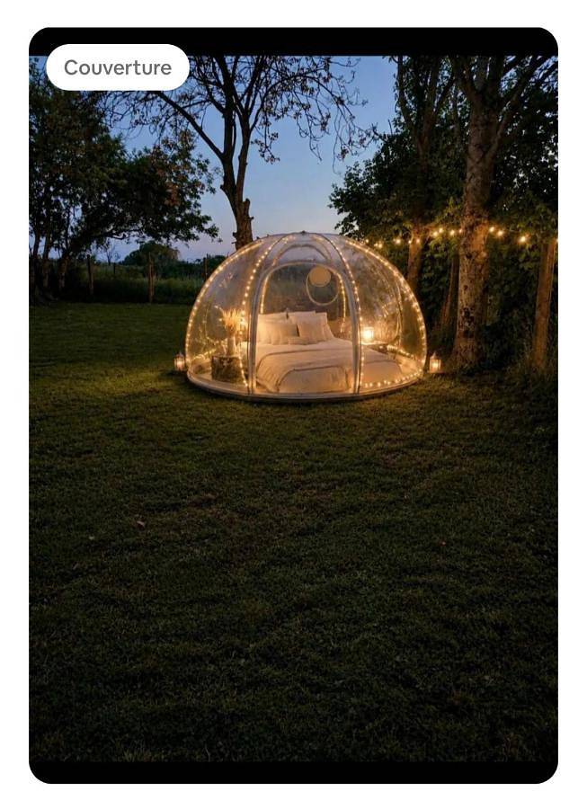 Tente pour 2 personnes, avec Terrasse ainsi que Jardin et Vue dans Saône-et-Loire