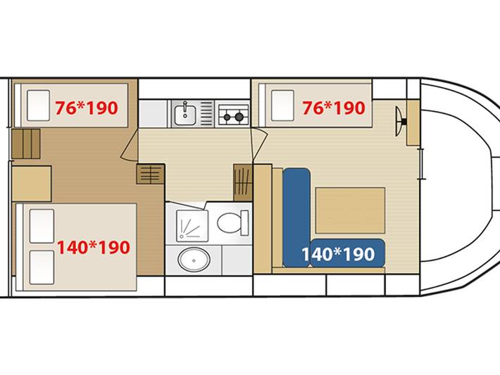 Péniche pour 6 personnes, animaux acceptés à Colombiers - 2
