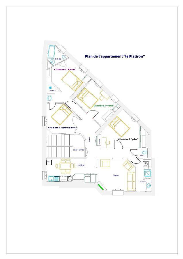 Appartement entier, Appartement le Flatiron - 4 chambres in Tarbes, Hautes-Pyrénées