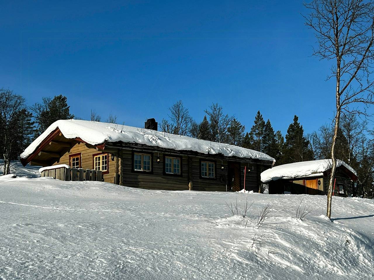 Holzhütte mit Aussicht in der Nähe von Røros in Røros