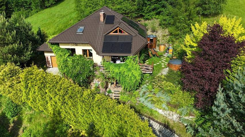 Willa dla 12 osób, z sauna i ogród oraz widok w Brenna